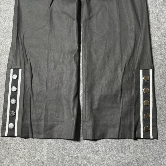 Veronica Beard Womens Linen Martin Trouser Button Snaps Size 2 Portugal Preppy - Picture 2 of 12